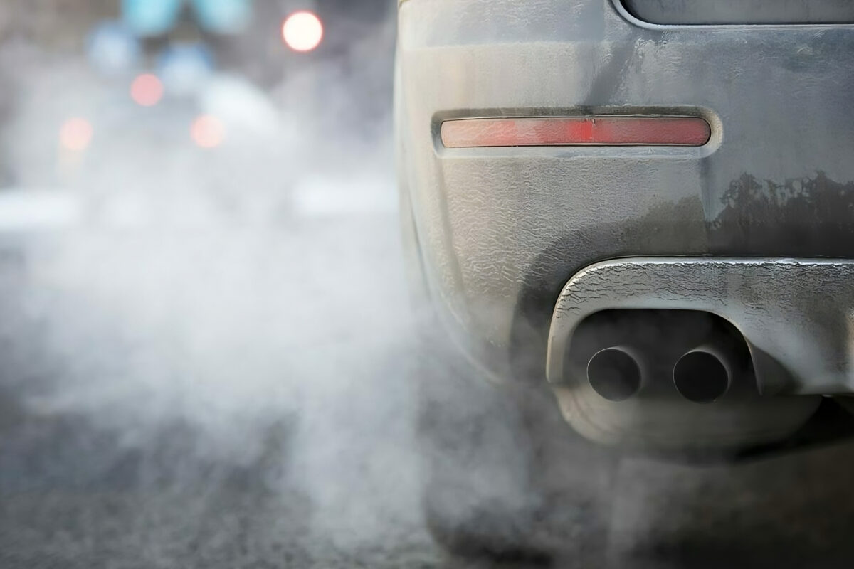exhaust fumes car rear co2 tailpipe